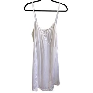 Vintage Sears Nightgown Lingerie White Nylon Fabric Size 42
